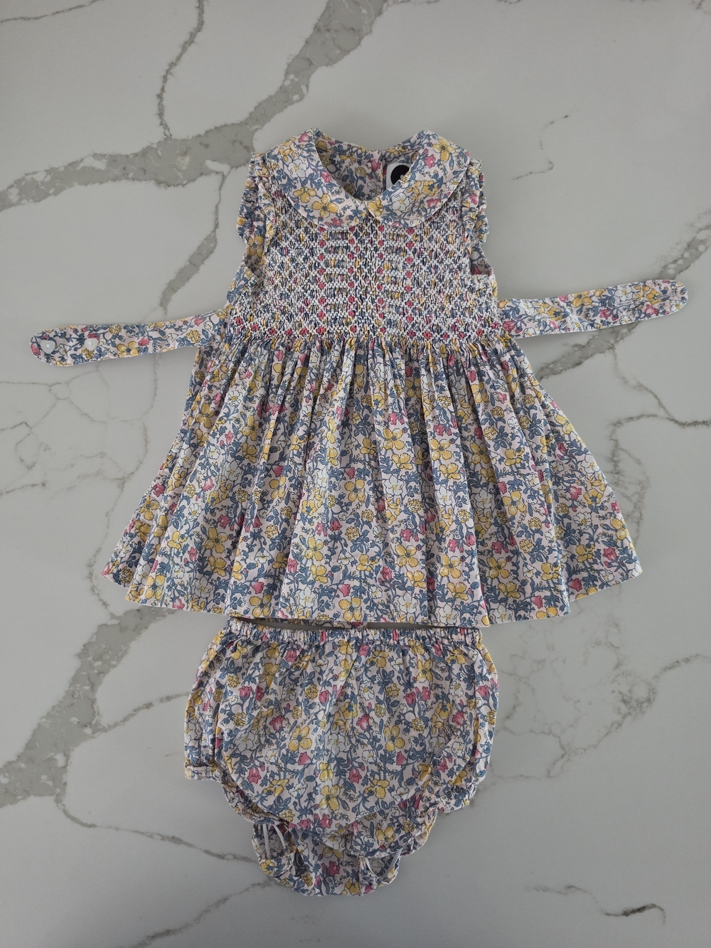 Question Everything Hand Smocked Floral Dress